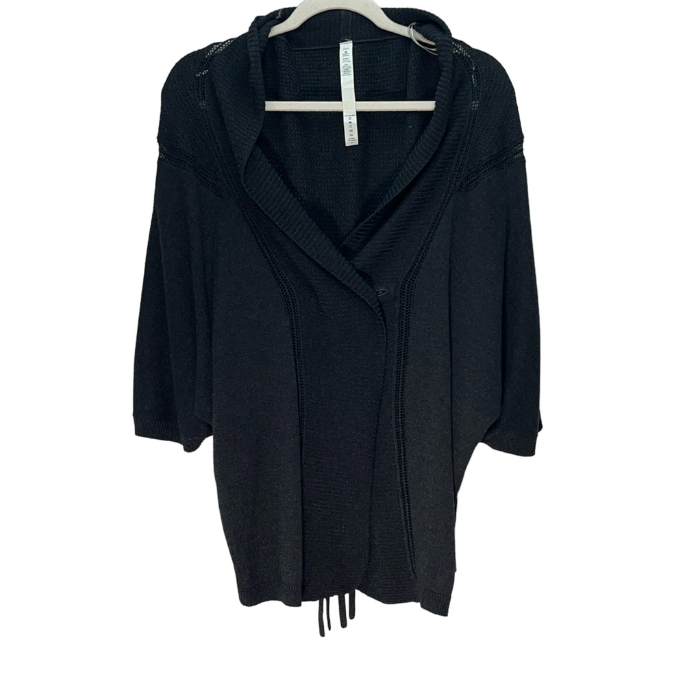 LULULEMON Sweater Womens XS Breeze Easy Wrap Cardigan Drawstring Boolux Cashmere